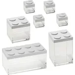 OMADA BRICKSTORE BÍLÉ akrylové dózy na potraviny 7 ks.