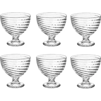 Sklenice Skleněné poháry na zmrzlinu a dezert VESTA DESSERT BOWLS 6 ks 300 ml