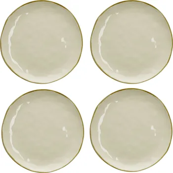 Talíř Jídelní talíře mělké keramické ROSE TULIPANI CONCERTO AVORIO 27 cm 4 ks.