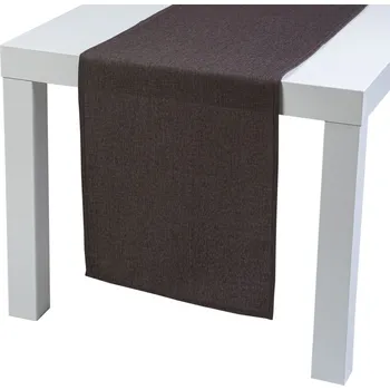 ubrus JEDEKA Výšivka 30 x 170 cm hnědý - polyesterový běhoun na stůl