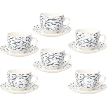 TOGNANA Down Town 270 ml 6 ks. - porcelánové šálky na kávu a čaj s podšálky