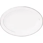 AMBITION Aura Silver 30,5 x 21 cm - porcelánový talíř