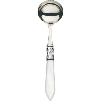 Naběračka BUGATTI Aladdin 21 cm bílá - ocelová naběračka / lžíce na omáčku