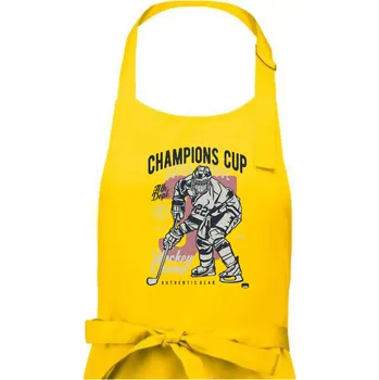 Kuchyňská zástěra Champions Cup Hockey - Dámská zástěra na vaření - Univerzální velikost ( Žlutá )