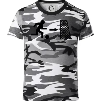 Chlapecké tričko Únik fotbal - Dětské maskáčové triko - 104-110cm / 3-4 roky ( Šedý maskáč )