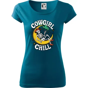 Dámské tričko Cowgirl Chill - Dámské triko Pure - 2XL ( Petrolejová )