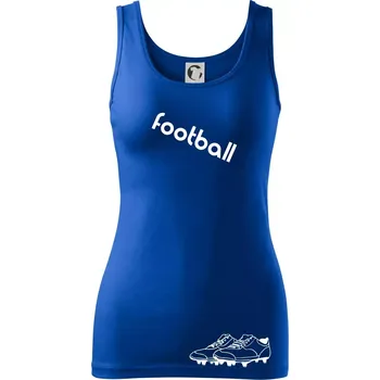 Dámské tričko FOOTBALL nápis šikmo - Dámské tílko - 2XL ( Královská modrá )