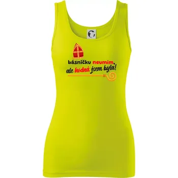 Dámské tričko Básničku neumím, ale hodná jsem byla - Dámské tílko - XL ( Limetková )