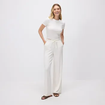 Dámské kalhoty Reserved - Kalhoty ze strukturované látky - krémová - 8170B-01X - 8170B-01X-XS