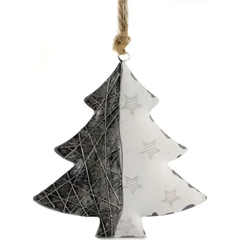 Stromek kov 15cm bílošedý