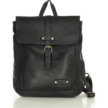 Městský batoh Městský kožený batoh vintage old look handmade Barva: Černá