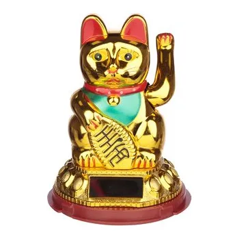 SOLÁRNÍ japonská KOČKA PRO ŠTĚSTÍ XL MANEKI NEKO 11 cm