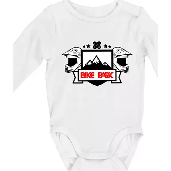 Bike park helmy - Body kojenecké s dlouhým rukávem - Dlouhý r. 3-6 měs ( Bílá )