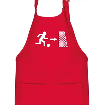Kuchyňská zástěra Únik fotbal - Dětská zástěra na vaření - Univerzální velikost ( Červená )