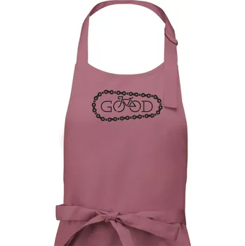 Kuchyňská zástěra Good cyklista - Dámská zástěra na vaření - Univerzální velikost ( Starorůžová )
