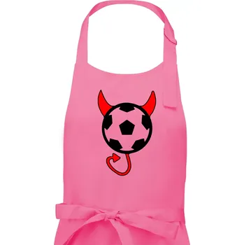 Kuchyňská zástěra Fotbal devil - Dámská zástěra na vaření - Univerzální velikost ( Růžová )