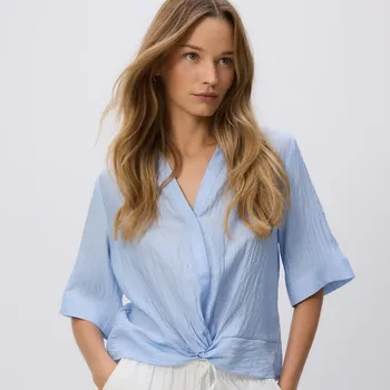 Pánská košile Reserved - Košile s efektem pomačkání - světle modrá - 256GC-50X - 256GC-50X-XL