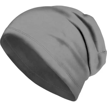 Čepice unuo Dětská čepice z teplákoviny Basic, Šedá Velikost: M (49-52 cm)