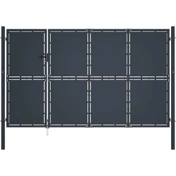 vidaXL Zahradní brána ocelová 350 x 150 cm antracitová [144538]