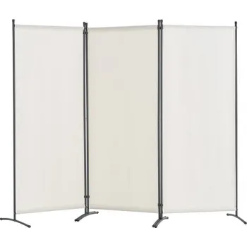 Paraván Dělicí stěna VEVOR, 3panelové dělicí stěny a skládací zástěny pro soukromí, látkové dělicí stěny do kanceláře, ložnice, jídelny, pracovny, volně stojící, bílá