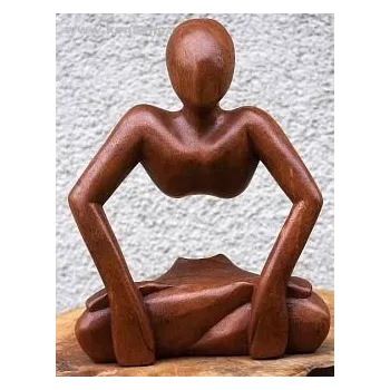 YOGA MAN 30cm, dřevěná soška 1638