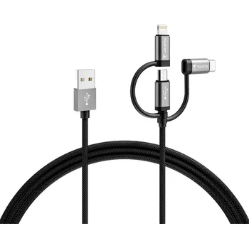 Mobilní telefon Varta USB kabel USB-A zástrčka, USB Micro-B zástrčka, USB-C ® zástrčka, Apple Lightning konektor 2.00 m vícebarevná 5793