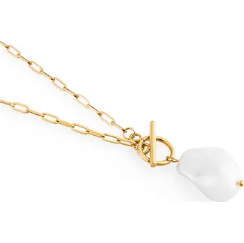 Náhrdelník franco bene Náhrdelník s perlou - pozlacený | 2109