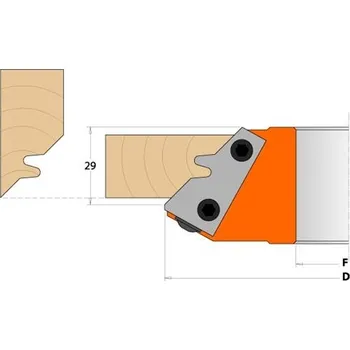 Fréza IGM profilový nůž 43X23X2, C69501101