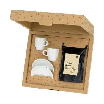 Dárkový potravinový koš Oxalis Coffee time - dárkové balení - šálky + káva 518