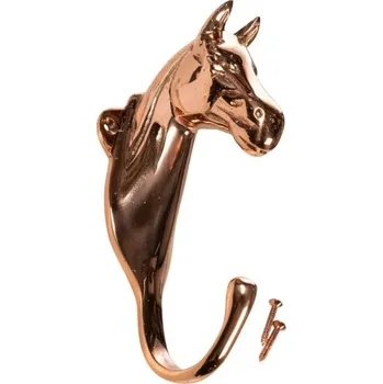 Věšák na sedlo a uzdečku HKM Věšák na uzdečky Horse HKM, mosazný, bronze