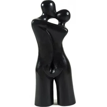 Dřevěná soška Milenci 40 cm černá 1663