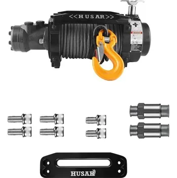 lanový naviják HUSARWINCH Hydraulický naviják BST H 15000, 6,8 t, Syntetické lano, Husar Winch