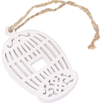 Klícka dřevo 6 cm 10 cm závěs bílý