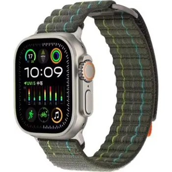 eses Nylonový strukturovaný řemínek pro Apple Watch - Zelený 42 mm, 44 mm, 45 mm, 49 mm