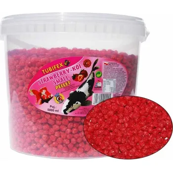 Krmivo pro rybičky KOI STRAWBERRY pellet kuličky, dóza 5 l