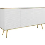 Piaski komoda ORO K160 MDF Barva: bílá/ zlaté nohy