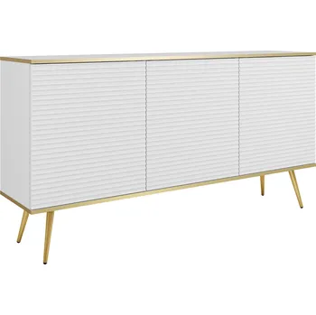 Komoda Piaski komoda ORO K160 MDF Barva: bílá/ zlaté nohy
