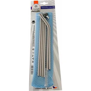 Kovovýroba Jeníkov sada nerezových brček 6ks - modrá