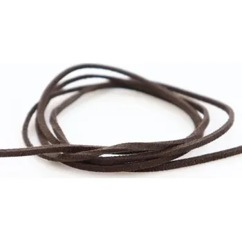 Dětské navlékací korálky Pro Háčkování Šňůrka imitace kůže 2,5 mm 1 m tmavě hnědá