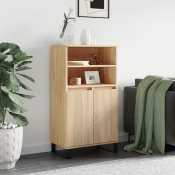Příborník do zásuvky vidaXL Skříň highboard 60 x 36 x 110 cm kompozitní dřevo [831499] Barva: dub sonoma