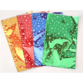 Dárková taška Vánoční celofánové sáčky s potiskem HVĚZDY 15 x 25 cm - ZLATÝ