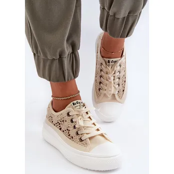 Dámské tenisky Dámské krajkové tenisky Lee Cooper LCW-23-44-1620 Barva: Béžová, Velikost: 41