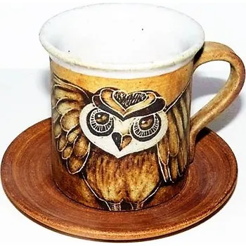 Keramický hrneček s podšálkem SOVA 567