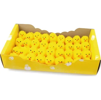 Velikonoční dekorace Kuřátka přízdoba 3cm 32ks