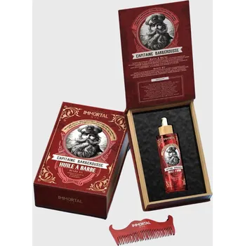 Immortal NYC Capitane Barberousse Beard Oil olej na vousy v luxusním boxu a hřebínkem na vousy 100 ml + dárkový voucher zdarma