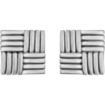 Náušnice franco bene Čtvercové náušnice - stříbrné | 1582