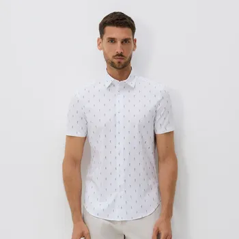 Pánská košile Reserved - Košile slim fit s vysokým podílem bavlny - tmavomodrá - 178DV-59P - 178DV-59P-L