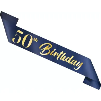 Party dekorace Šerpa 50th Birthday - tmavě modrá