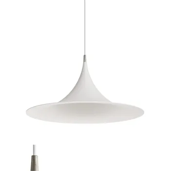 Linea LightCA025AKWEZZ Morgana, bílé závěsné svítidlo s niklovým prvkem, 1x22W E27, průměr 47,8cm