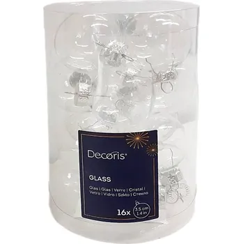 Vánoční ozdoba Ozdoba koule 3,5cm 16ks čirá